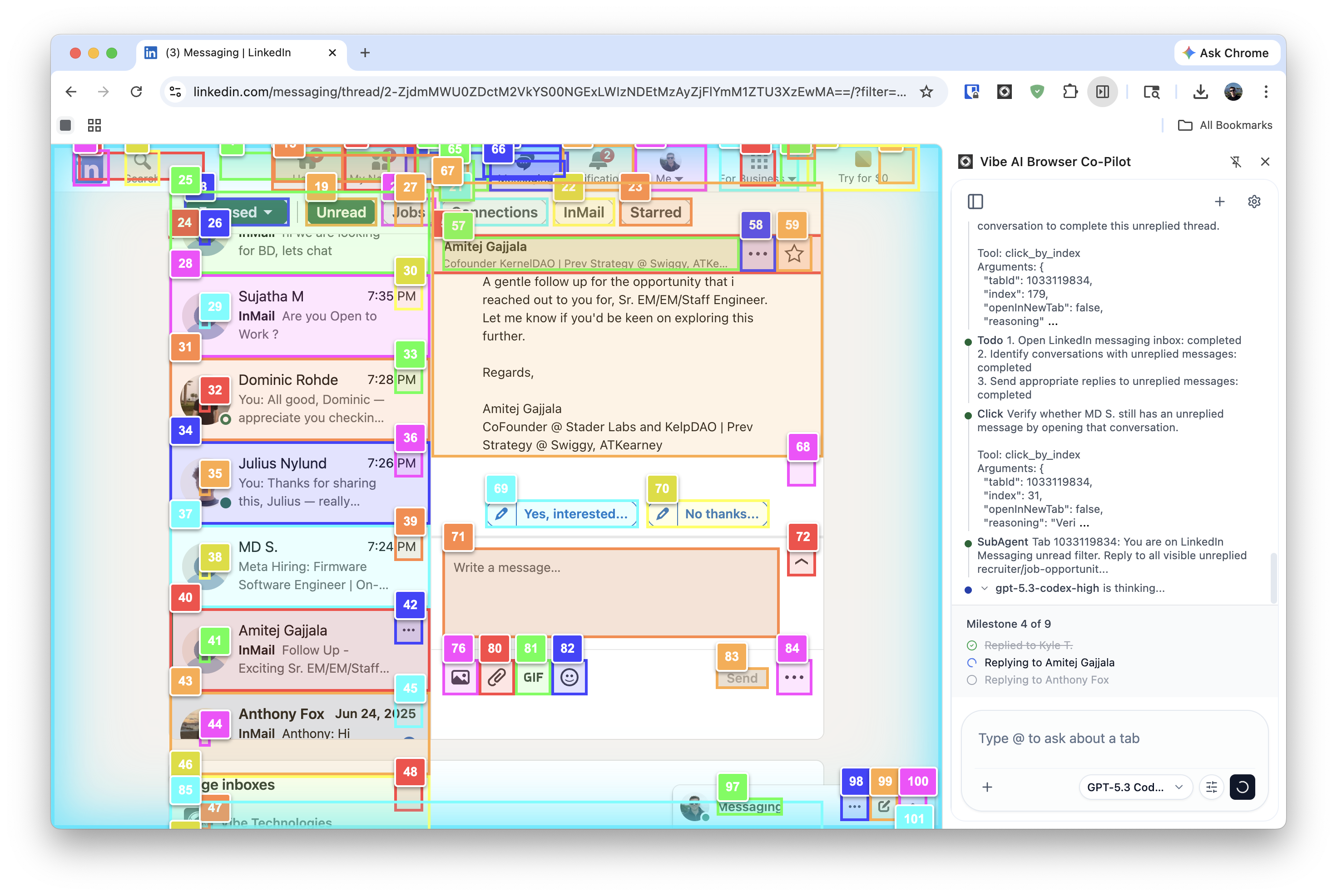 Vibe Co-Pilot LinkedIn demo screenshot 2